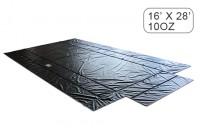 16' X 28' (4' Drop & Flap) Super Lightweight Flatbed Trailer Lumber Tarp - 10 Oz. Black Tarp