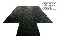 20' X 20' (6' Drop & Flap) Super Lightweight Flatbed Trailer Lumber Tarp - 10 Oz. Black Tarp