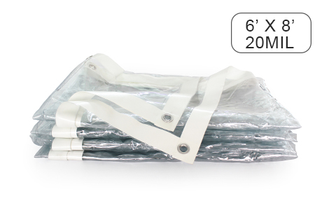 Clear PVC Vinyl Tarps - 20 Mil Heavy Duty