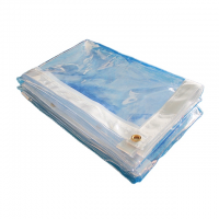 12' x 12' Clear Vinyl Tarp - 20 MIL - Fire Retardant Clear Vinyl