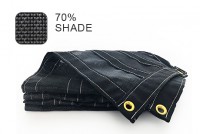 Heavy Duty Black Knitted Nylon Mesh Tarp Sheet  60-70% Shade