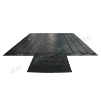 Black Lightweight Flatbed Trailer PVC Lumber Steel Tarp