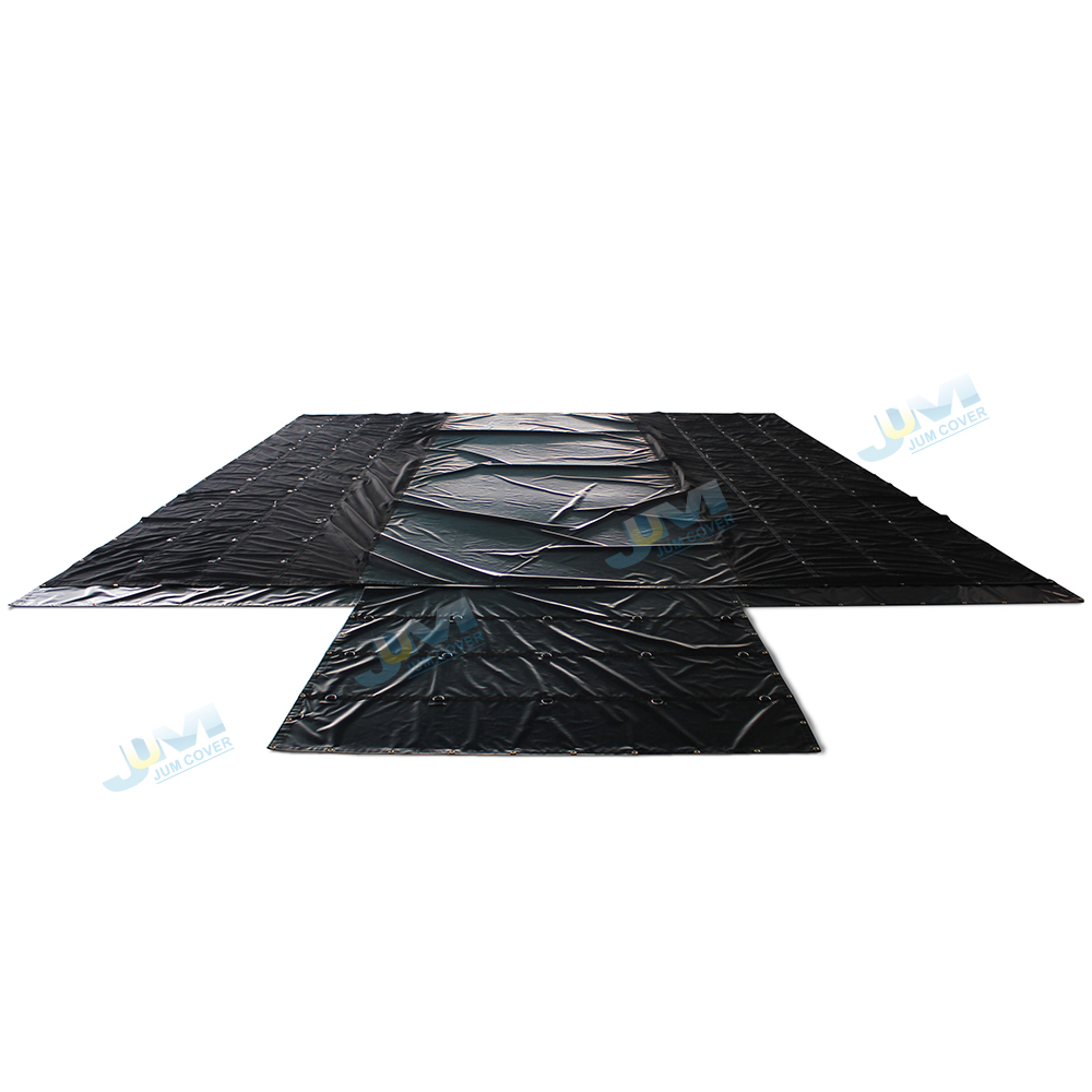 16' x 24' Flatbed Truck Tarps Heavy Duty 18 oz Steel Tarp Black