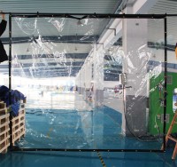 Industrial heavy transparent curtains clear PVC Tarpaulin Vinyl Tarp clear divider curtains