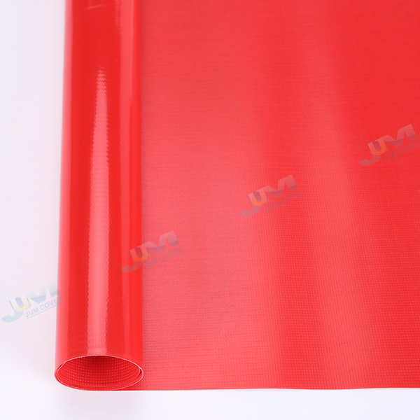 PVC knife coating fabric inflatable material-Vivid red