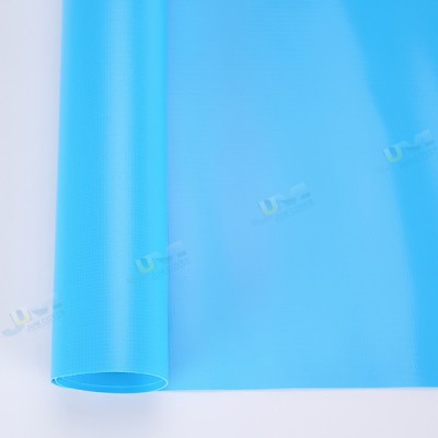 PVC knife coating fabric inflatable material-Light sky blue