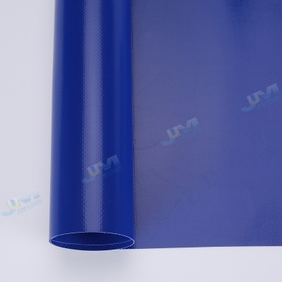 PVC knife coating fabric raw material for truck cover-Navy blue