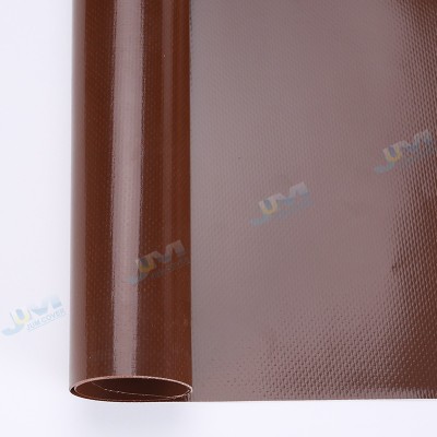 PVC knife coating fabric raw material for truck cover-Dark brown