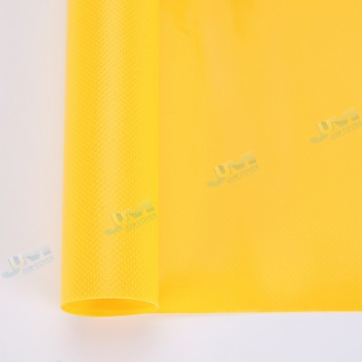 PVC knife coating fabric raw material for truck cover-Yellow