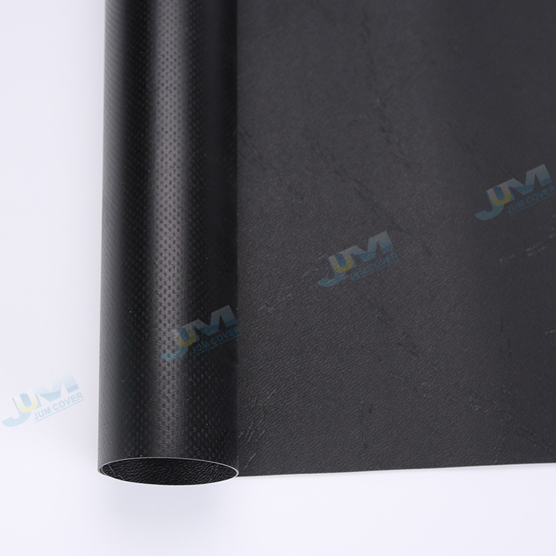 PVC knife coating fabric raw material for truck cover-Black