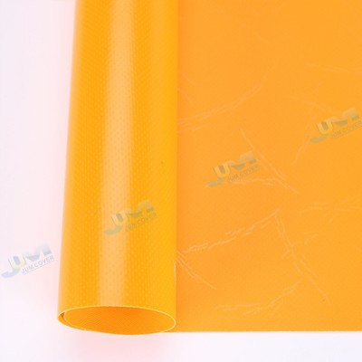 PVC coated tarpaulin-Orange cape embossin