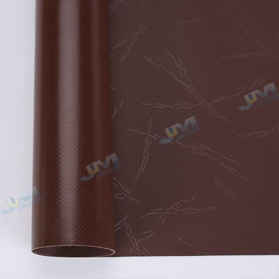 PVC coated tarpaulin-Brown cape embossing