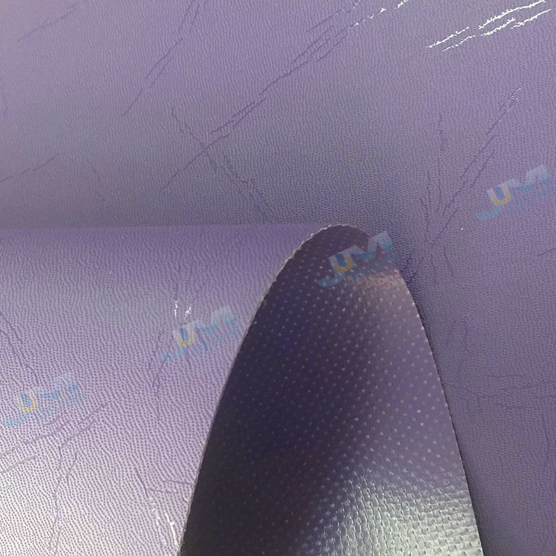 PVC coated tarpaulin-Purple cape embossing