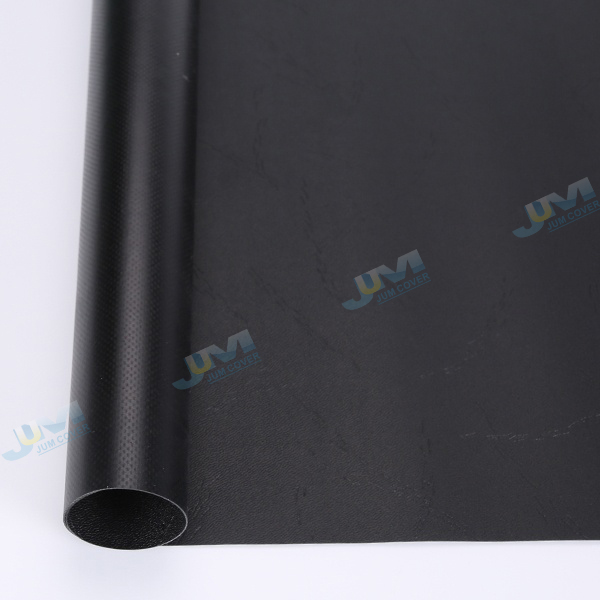 PVC tarpaulin-Black cow leather embossing