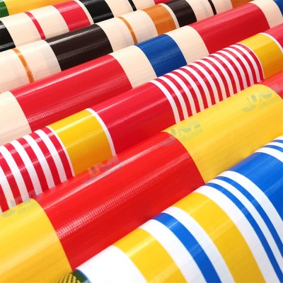 Striped Tarpaulin Pvc Tarpaulin Colorful Striped Tarpaulin