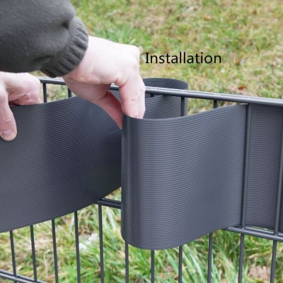 19cm*35m Green Grey Sichtschutzstreifen PVC Screen Fence Strip Roll for Garden Privacy Protector