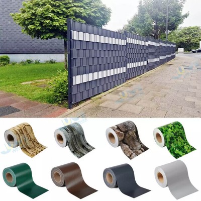 Germany Market 100% UV Resistance RAL7016 1.3mm 19cm*2.52m PVC Strip Screen Fence Zaunblende Zaun Hart PVC Sichtschutzstreifen