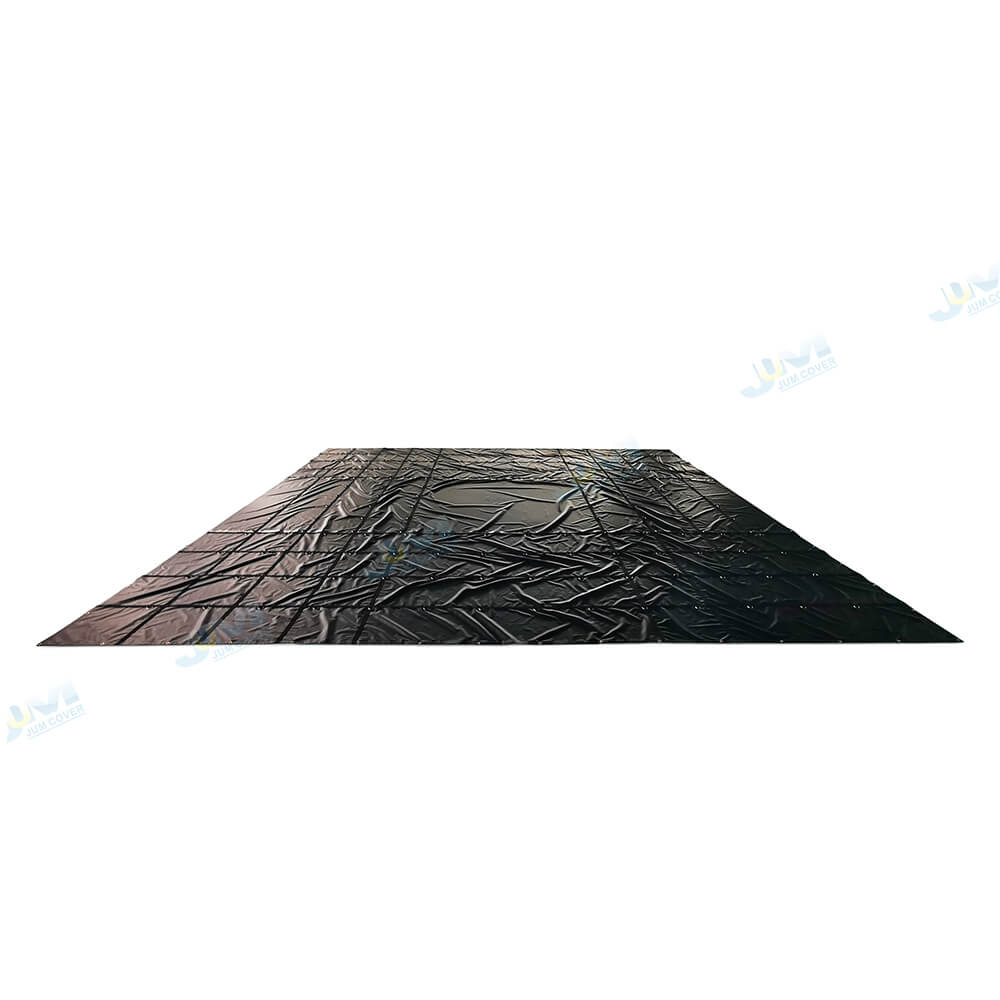 24' X 27' Lightweight Flatbed Trailer Steel Tarp - 14 Oz. Black Tarp