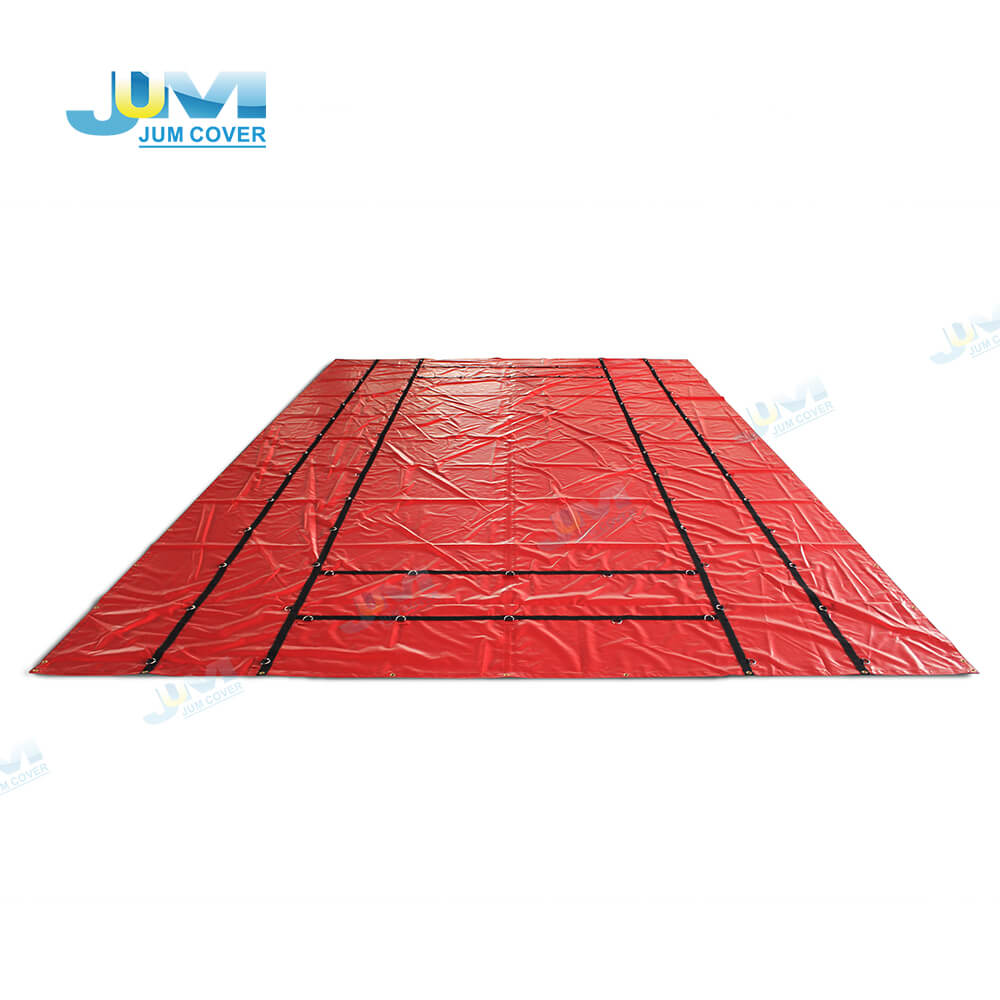 20' X 27' Heavy Duty Flatbed Trailer Steel Tarp - 18 Oz. Red Tarp